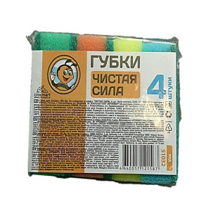 Губка для посуды Жу-жу Чистая сила 4шт