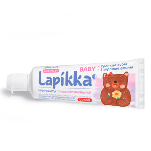Зубная паста Lapikka Baby Бережный Уход Кальций и Календула 45гр