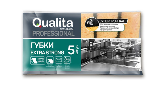 Губки для посуды Qualita Extra Strong 5 шт