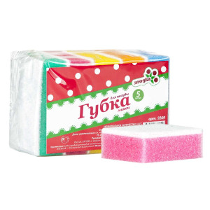 Губка для посуды Ягодка макси 5шт