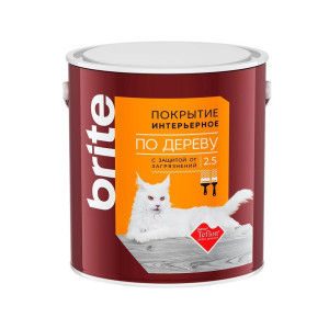 Защитно-декоративное покрытие для древесины Brite интерьерное бесцветное, банка 0.9 л