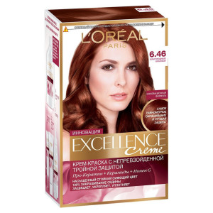 L'Oreal Paris Стойкая крем-краска для волос "Excellence", оттенок 6.46, Благородный красный - 1