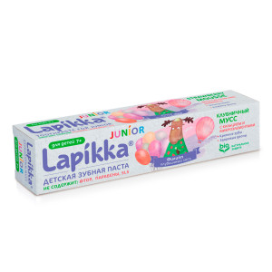 Зубная паста Lapikka Junior Клубничный мусс Кальций и Микроэлементы от 8-18лет 74гр