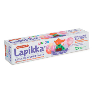 Зубная паста Lapikka Junior Шоколадный коктейль Кальций и Микроэлементы от 8-18лет 74гр