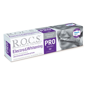 Зубная паста  Rocs Pro Electro & whitening mild mint 135гр