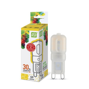Лампа светодиодная led-jcd-std 3вт 230в g9 4000к 270лм asd