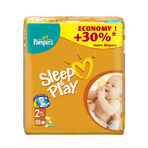 Подгузники Pampers Sleep&Play Ромашка Mini 3-6кг 88шт №2