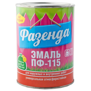 Эмаль ПФ-115 Фазенда черная 1.9 кг