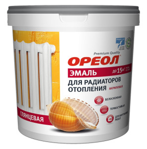 Эмаль Ореол Акриловая для радиаторов отопления белая 2,9кг