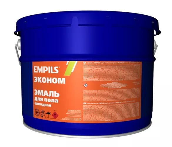 Эмаль ПФ-266 Empils Эконом для пола золотисто-коричневая 10 кг – 1