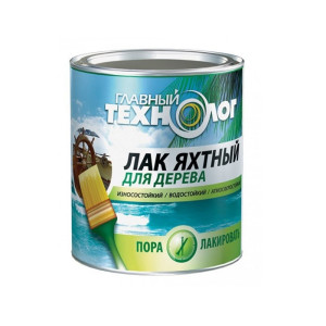 Лак яхтный Новбытхим Главный технолог для дерева полуматовый 0.75 л