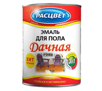Эмаль ПФ-266 Расцвет Дачная для пола алкидная желто-коричневая 1.9 кг