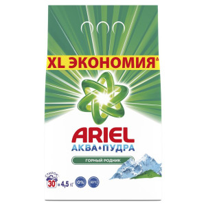 Стиральный порошок Ariel Горный родник Аквапудра автомат 4.5 кг