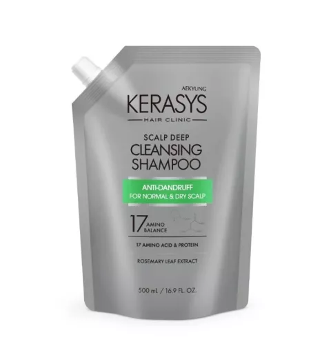 Шампунь для волос KeraSys Scalp Care  Scalp Balancing лечение кожи головы освежающий запасной блок 500 мл – 1