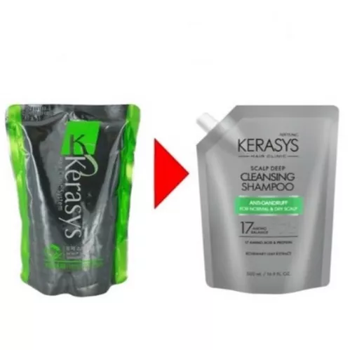 Шампунь для волос KeraSys Scalp Care  Scalp Balancing лечение кожи головы освежающий запасной блок 500 мл – 2