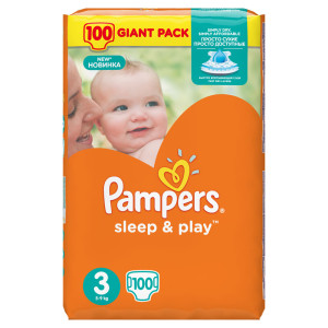 Подгузники Pampers Sleep&Play Ромашка Midi 4-9кг 100шт