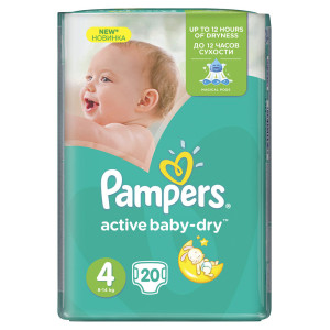 Подгузники Pampers Active Baby Maxi 7-14кг 20шт