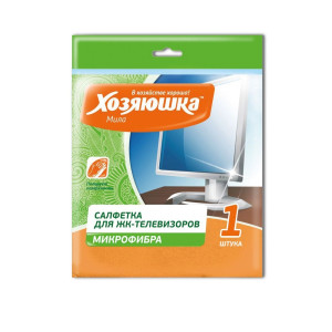 Салфетка Хозяюшка микрофибра для видео, оптики, компьютер 30*30см KC-03 1шт