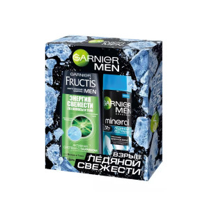 Подарочный набор fructis мужской ( шампунь сила витаминов 250мл ,део-спрей ледяной экстрим 150мл)