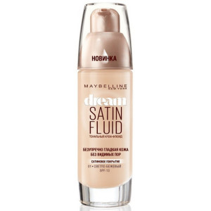 Тональный крем-флюид Maybelline New York Dream Satin Fluid не забивает поры оттенок 01 Светло-бежевый 30 мл - 1