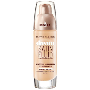 Тональный крем-флюид Maybelline New York Dream Satin Fluid не забивает поры оттенок 23 Карамельно-Бежевый 30 мл - 1