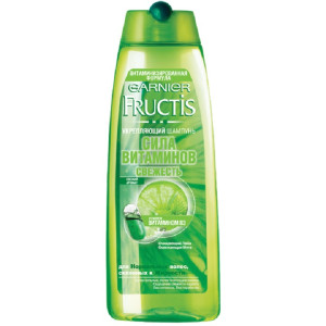 Шампунь для волос Garnier Fructis Сила витаминов укрепляющий, для нормальных волос, без силиконов и парабенов с витамином B3 400 мл