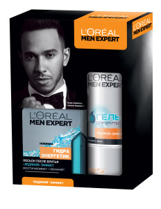 Набор L'Oreal Paris Men Expert "Гидра Энергетик Ледяной эффект" Гель для бритья, 200 мл, -40% + Лосьон после бритья, 100 мл - 1