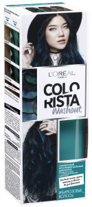 L'Oreal Paris Смываемый красящий бальзам для волос "Colorista Washout", оттенок Бирюзовые волосы, 80 мл - 1