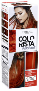 L'Oreal Paris Смываемый красящий бальзам для волос "Colorista Washout", оттенок Волосы Паприка, 80 мл - 1