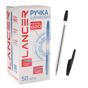 Ручка шариковая Office Style 820 узел 1.0 мм, черн