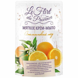 Крем-мыло жидкое Le Flirt Апельсиновый Мед в мягкой упаковке 500 мл