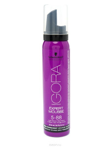 Тонирующий мусс для волос Igora Expert Mousse 5-88 Светлый коричневый красный экстра 100 мл
