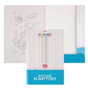 Картон белый Hatber Creative Set А4 10 л