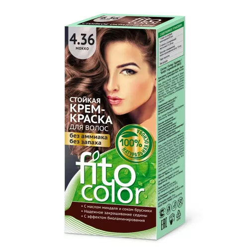 Краска для волос FitoColor стойкая крем-краска тон 4.36 мокко 115 мл – 1
