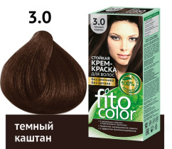 Краска для волос FitoColor стойкая крем-краска тон 3.0 темный каштан 115 мл