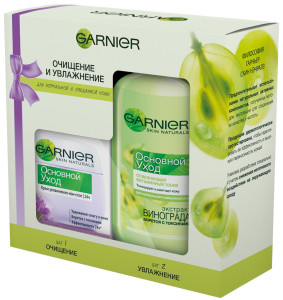 Garnier Подарочный набор "Основной уход" Очищающий тоник для лица, 200 мл  (-50%) + Крем для лица "Увлажнение нон-стоп", 50 мл - 1
