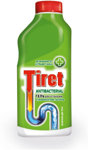 Гель для устранения и профилактики засоров Tiret Antibacterial 500 мл