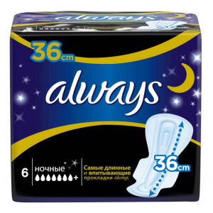 ALWAYS Прокладки Night Single 6 шт