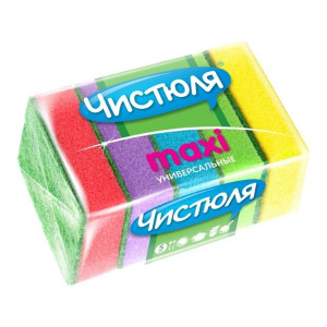 ЧИСТЮЛЯ Губка для посуды Макси 5шт