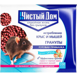ЧИСТЫЙ ДОМ Гран. от крыс и мыш. с зап. ореха 100 г
