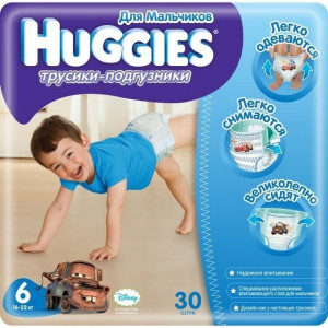 HUGGIES Трусики-подгузники д/мальч. (16-22кг)30шт