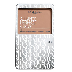 Тональная основа L`Oreal Paris Alliance Perfect Genius 4-В-1 оттенок 3.R Бежево-Розовый 7 г - 1
