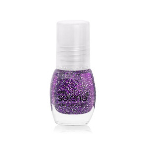 Лак для ногтей Miss Selene mini тон 173 фиолетовые блестки 5 мл