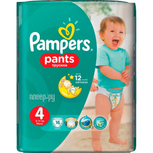 PAMPERS Трусики Pants Maxi 9-14 кг/ 16 шт