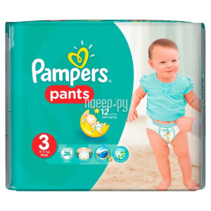 PAMPERS Трусики Pants Midi 6-11кг/26 шт