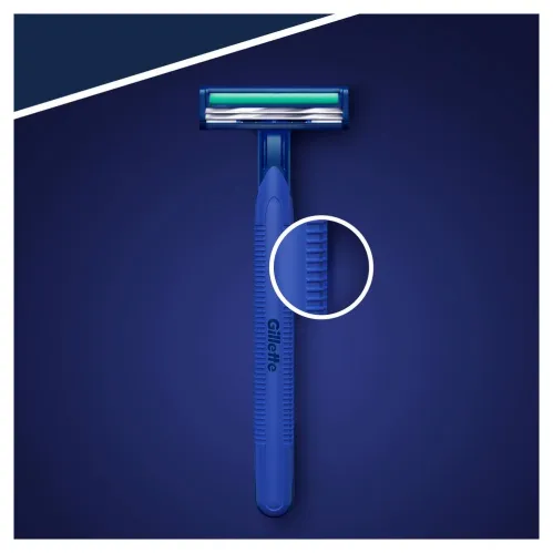 Бритвенный станок Gillette Blue2 Plus Одноразовый с 2 лезвиями 5 фиксированная головка 5 шт – 2