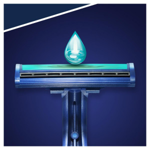 Бритвенный станок Gillette Blue2 Plus Одноразовый с 2 лезвиями 5 фиксированная головка 5 шт - 1