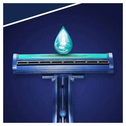 Бритвенный станок Gillette Blue2 Plus Одноразовый с 2 лезвиями 5 фиксированная головка 5 шт – 1