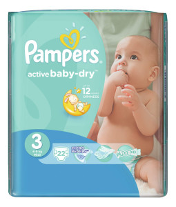 PAMPERS Подгузники Active Baby Midi 4-9 кг/ 22 шт