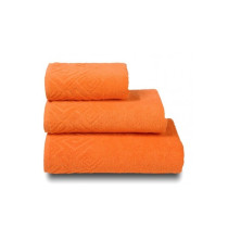 Полотенце  LUX Plait махровое однотонное оранжевый 70х130 см